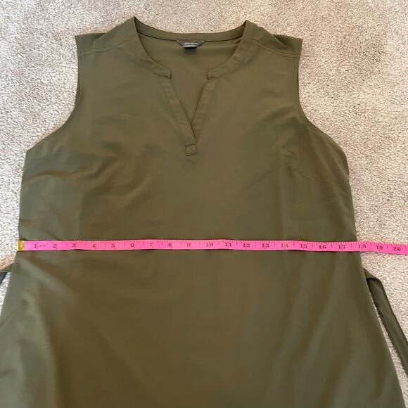 Eddie Bauer Women's Sleeveless Green Dress with Waist Tie Size M - Picture 8 of 8